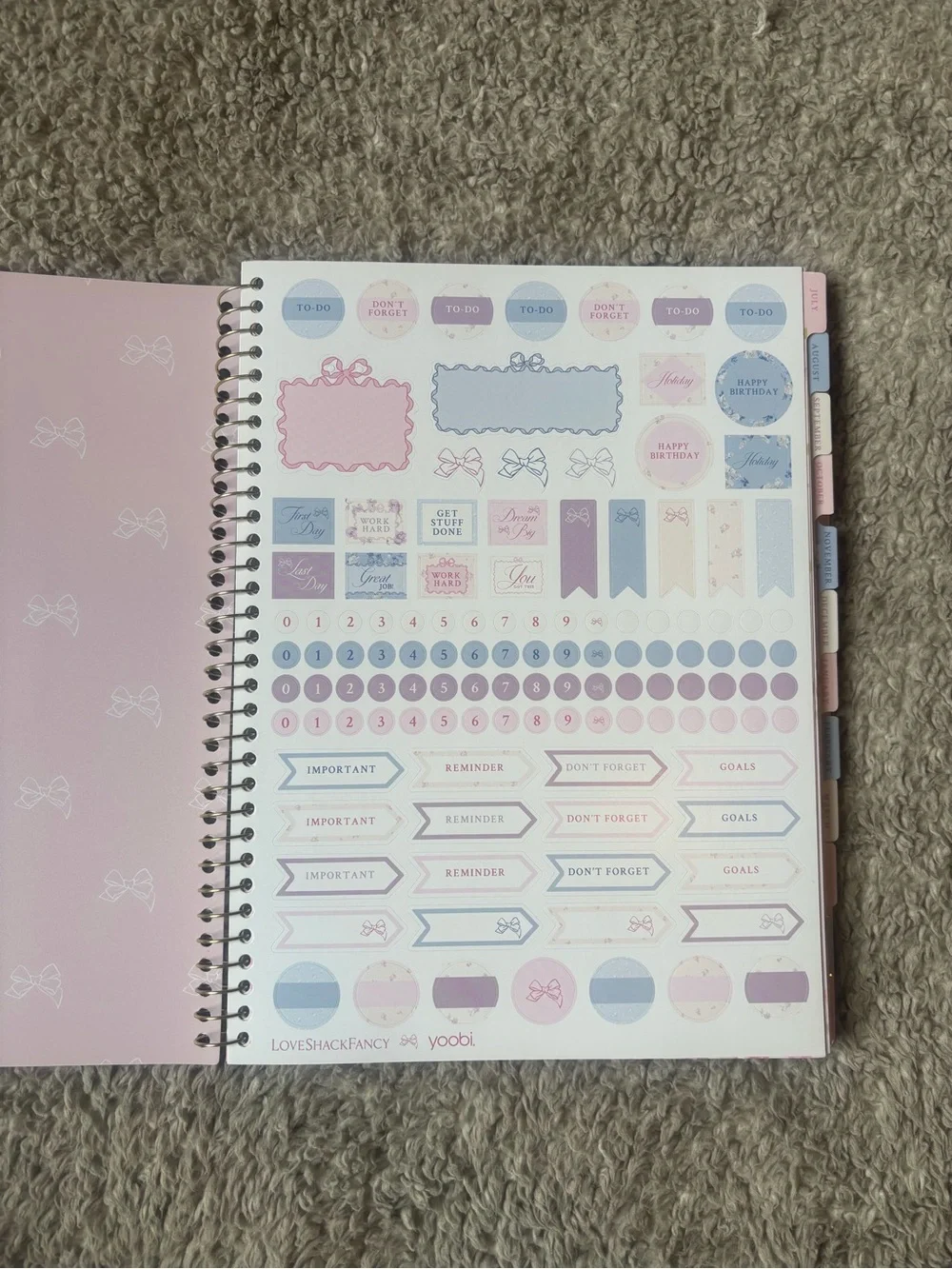 LoveShackFancy x Target Yoobi Blooming Heirloom Monthly/Weekly Student Planner